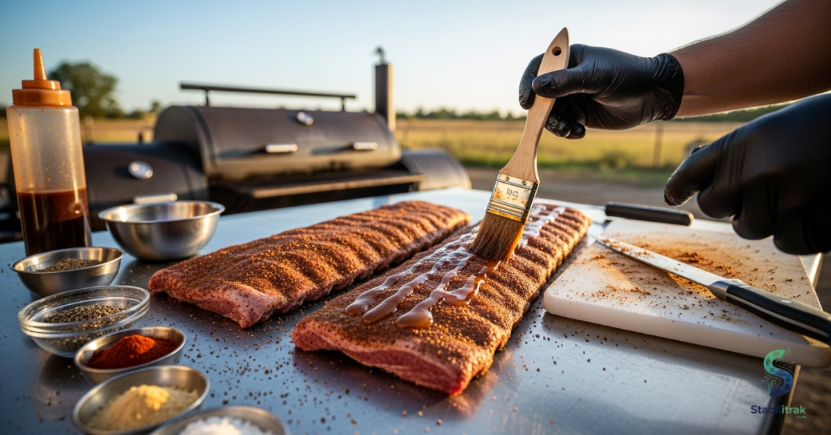 Prepping the Smoked Baby Back Ribs